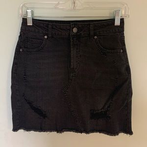 black jean skirt